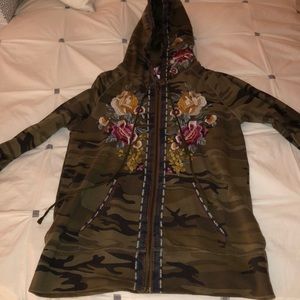 Camo Johnny Was Embroidered Sweatshirt